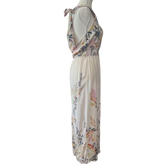|EUC| FREE PEOPLE Island Time Floral Print One-Shoulder Wide-Leg Jumpsuit - Picture 7 of 9
